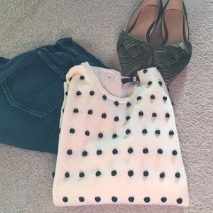 JCREW Swiss Dot Sweater